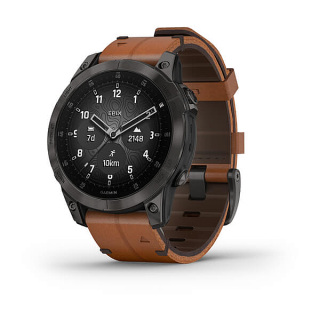 epix™ (Gen 2) (Sapphire, titane, Black DLC avec bracelet cuir marron)