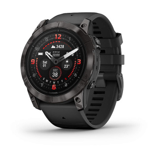 epix™ Pro (Gen 2) Sapphire Edition | 51 mm (Titane avec revêtement en Carbon Gray DLC et bracelet noir)