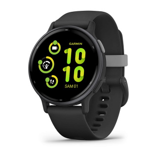 vívoactive® 5 (Boitier noir avec lunette en aluminium Gray et bracelet silicone noir)