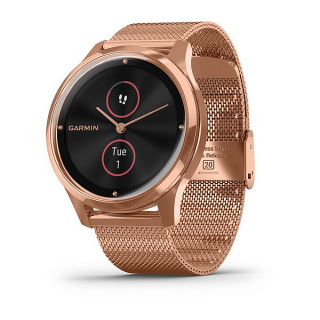 vívomove® Luxe (Boîtier Rose Gold avec dépôt physique en phase vapeur 18K en acier inoxydable avec bracelet maille milanaise Rose Gold)