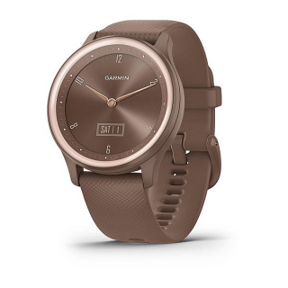 vívomove® Sport (Boîtier Peach Gold avec bracelet en silicone chocolat)