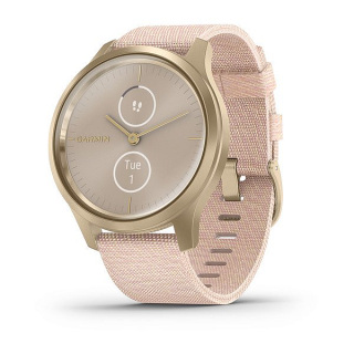 vívomove® Style (Boîtier gold en aluminium anodisé avec bracelet en nylon rose poudré)
