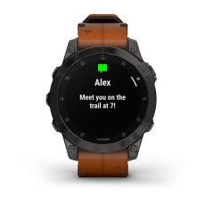epix™ (Gen 2) (Sapphire, titane, Black DLC avec bracelet cuir marron)