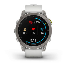 epix™ (Gen 2) (Sapphire, titane, Silver avec bracelet blanc)