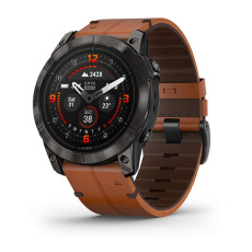 epix™ Pro (Gen 2) Sapphire Edition | 51 mm (Titane avec revêtement en Carbon Gray DLC et bracelet en cuir marron)