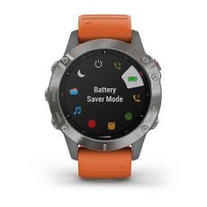 fēnix® 6 Pro and Sapphire (Titane avec bracelet orange)