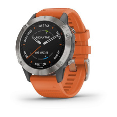 fēnix® 6 Pro and Sapphire (Titane avec bracelet orange)