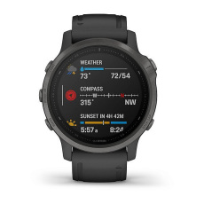 fēnix® 6S Pro and Sapphire (Carbon Gray DLC avec bracelet noir)