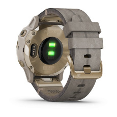 fēnix® 6S Pro and Sapphire (Gold Tone avec bracelet en Daim gris)