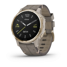 fēnix® 6S Pro and Sapphire (Gold Tone avec bracelet en Daim gris)