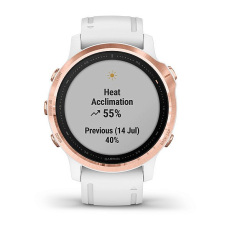 fēnix® 6S Pro and Sapphire (Rose Gold avec bracelet blanc)