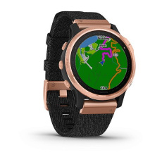 fēnix® 6S Pro and Sapphire (Rose Gold avec bracelet en nylon noir)