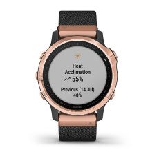 fēnix® 6S Pro and Sapphire (Rose Gold avec bracelet en nylon noir)