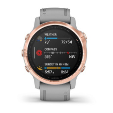 fēnix® 6S Pro and Sapphire (Rose Gold avec bracelet gris)