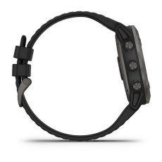 fēnix® 6X - Pro and Sapphire editions (Sapphire, carbon Gray DLC avec bracelet noir)