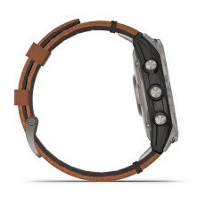 fēnix® 7 – Sapphire Solar Edition (Titane avec bracelet en cuir marron)