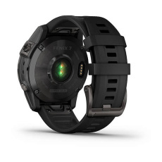 fēnix® 7 – Sapphire Solar Edition (Titane avec revêtement Carbon Gray DLC et bracelet noir)