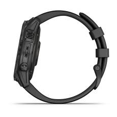 fēnix® 7 – Sapphire Solar Edition (Titane avec revêtement Carbon Gray DLC et bracelet noir)