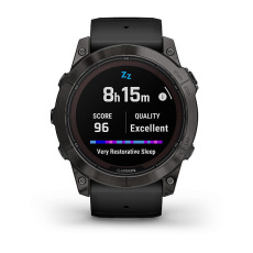 fēnix® 7X Pro Sapphire Solar Edition (Titane avec revêtement en Carbon Gray DLC et bracelet noir)