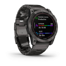 fēnix® 7X – Sapphire Solar Edition (Titane avec revêtement Carbon Gray DLC et bracelet titane Gray DLC)