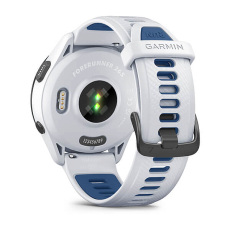 Forerunner® 265 (blanche et bracelet en silicone blanc/bleu)