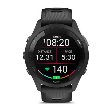 Forerunner® 265 (noire avec bracelet en silicone noir/gris)