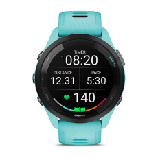 Forerunner® 265 (turquoise et bracelet en silicone turquoise/noir)