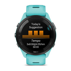 Forerunner® 265 (turquoise et bracelet en silicone turquoise/noir)