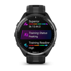Forerunner® 965 (blanche avec lunette en titane et bracelet en silicone blanc/gris)