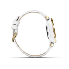 Lily™ (Lily™, Edition Classic, Gold avec bracelet en cuir Italien blanc)