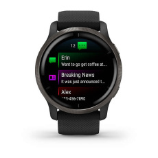 Venu® 2 (Gray avec bracelet silicone noir)