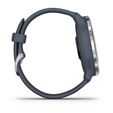 Venu® 2 (Silver avec bracelet silicone bleu gris)