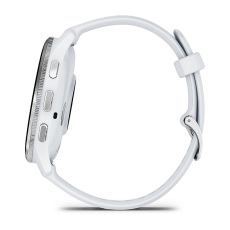 Venu® 3 (Lunette Silver en acier inoxydable avec boîtier blanc et bracelet en silicone blanc)