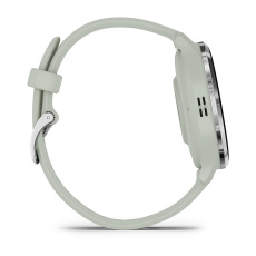 Venu® 3S (Lunette Silver en acier inoxydable avec boîtier vert sauge et bracelet en silicone vert sauge)