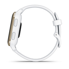 Venu® Sq 2 (Cream Gold avec bracelet silicone blanc)