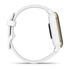 Venu® Sq 2 (Cream Gold avec bracelet silicone blanc)