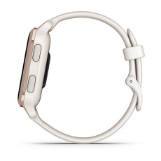 Venu® Sq 2 Music Edition (Peach Gold avec bracelet silicone ivoire)