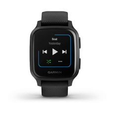 Venu Sq Music Edition (Black/Slate avec bracelet silicone Black)