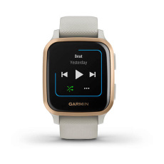 Venu Sq Music Edition (Light Sand/Rose Gold avec bracelet silicone Light Sand)