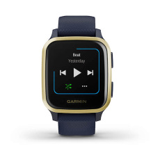 Venu Sq Music Edition (Navy/Light Gold avec bracelet silicone Navy)