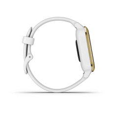 Venu Sq (White/Light Gold avec bracelet silicone White)