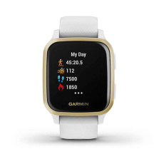 Venu Sq (White/Light Gold avec bracelet silicone White)