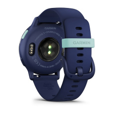 vívoactive® 5 (Boitier bleu marine avec lunette en aluminium Metallic Blue Gold et bracelet silicone bleu marine)