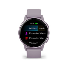 vívoactive® 5 (Boitier violet avec lunette en aluminium Metallic Orchid Gold et bracelet silicone violet)
