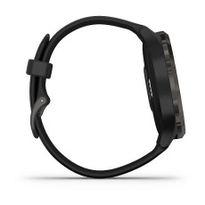 vívomove® 3 (Lunette gray en acier inoxydable avec bracelet en silicone et boîtier noir)