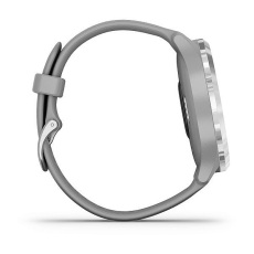 vívomove® 3 (Lunette silver en acier inoxydable avec bracelet en silicone et boîtier gris clair)