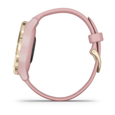 vívomove® 3S (Lunette gold en acier inoxydable avec bracelet en silicone et boîtier rose poudré)