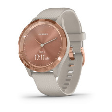 vívomove® 3S (Lunette rose gold en acier inoxydable avec bracelet en silicone et boîtier sable)