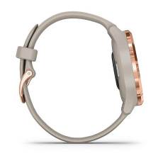 vívomove® 3S (Lunette rose gold en acier inoxydable avec bracelet en silicone et boîtier sable)