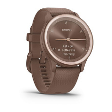 vívomove® Sport (Boîtier Peach Gold avec bracelet en silicone chocolat)